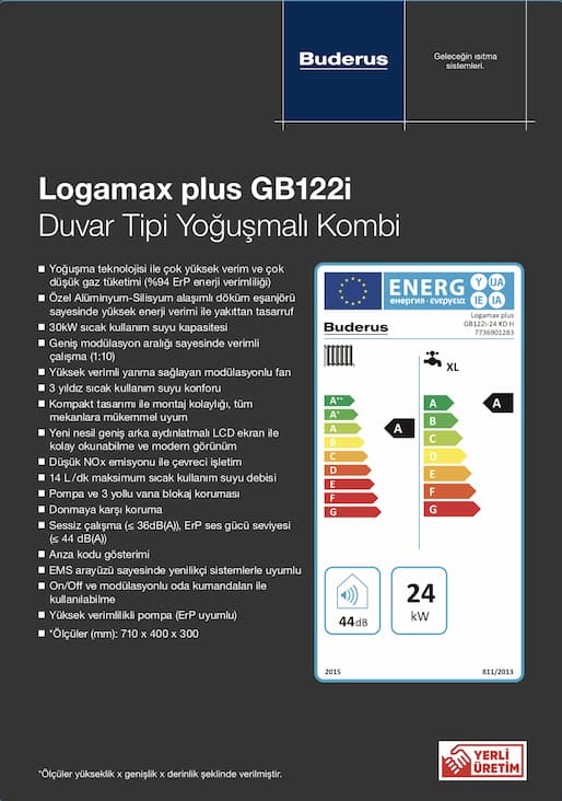 buderus kombi fiyatları gb122